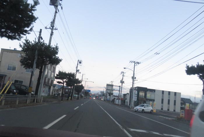 webnews今朝の北見/交差点から奥は常呂方面