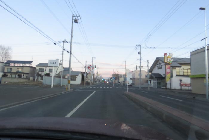 webnews今朝の北見/とん田通り、南大通り交差点から国道39号方向