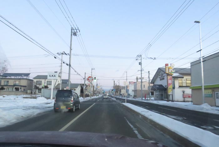 webnews今朝の北見/とん田通り、南大通り交差点から国道39号方向