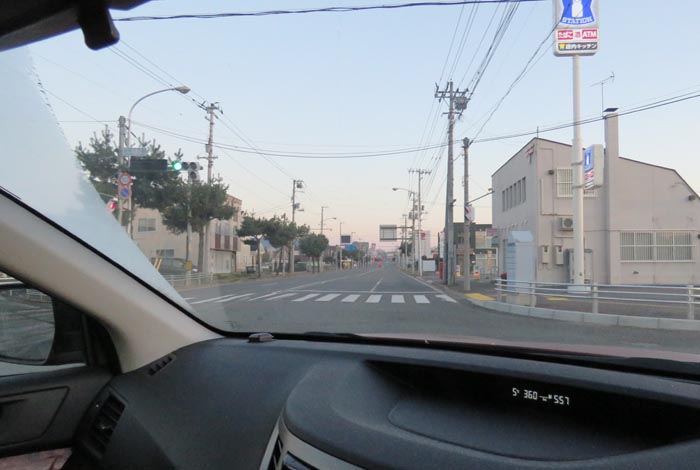 webnews今朝の北見/交差点から奥は常呂方面