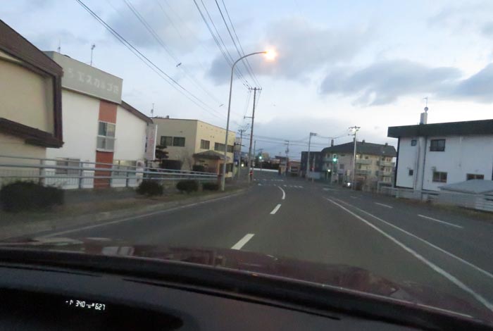 webnews今朝の北見/無加川橋を渡り南大通り交差点方向