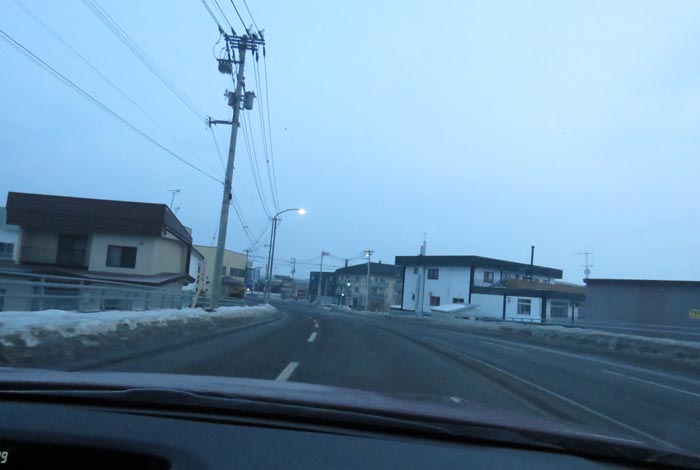 webnews今朝の北見/無加川橋を渡り南大通り交差点方向