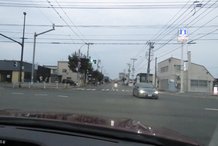webnews今朝の北見/交差点から奥は常呂方面