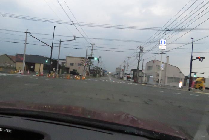 webnews今朝の北見/交差点から奥は常呂方面