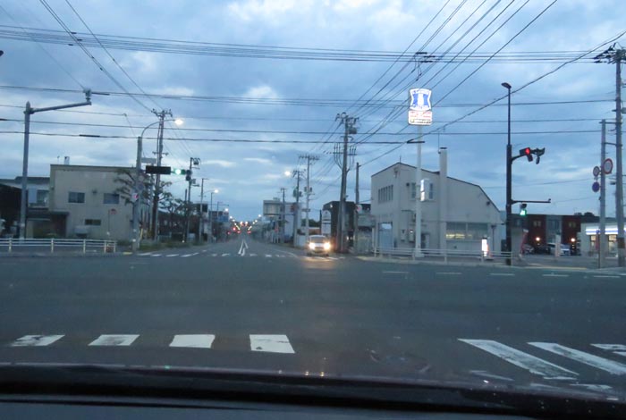 webnews今朝の北見/交差点から奥は常呂方面