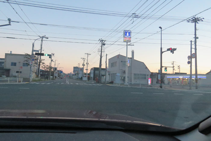 webnews今朝の北見/交差点から奥は常呂方面