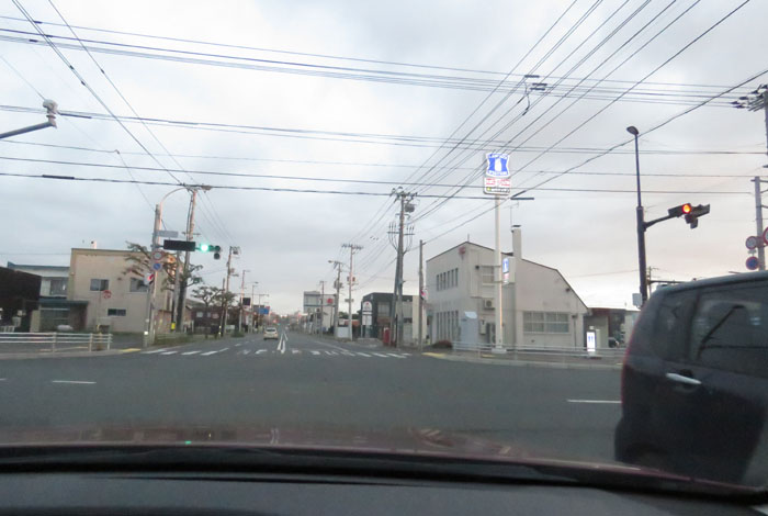 webnews今朝の北見/交差点から奥は常呂方面