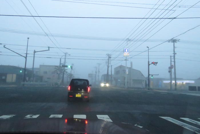 webnews今朝の北見/交差点から奥は常呂方面