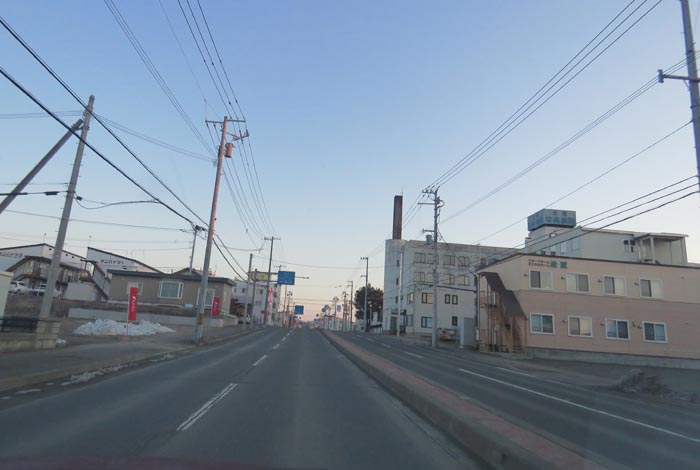 webnews今朝の北見/とん田通り、南大通り交差点から国道39号方向