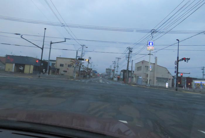 webnews今朝の北見/交差点から奥は常呂方面