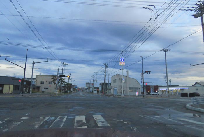 webnews今朝の北見/交差点から奥は常呂方面