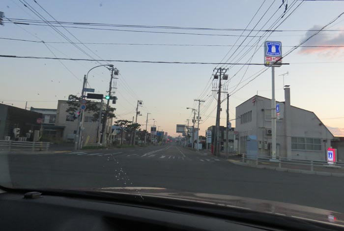 webnews今朝の北見/交差点から奥は常呂方面