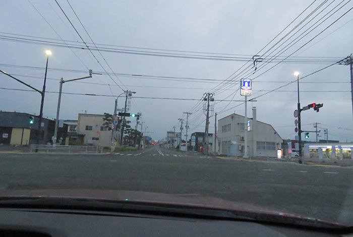 webnews今朝の北見/交差点から奥は常呂方面