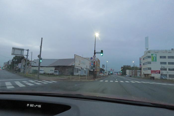 webnews今朝の北見/交差点から北4条通り側のパレスビル方向