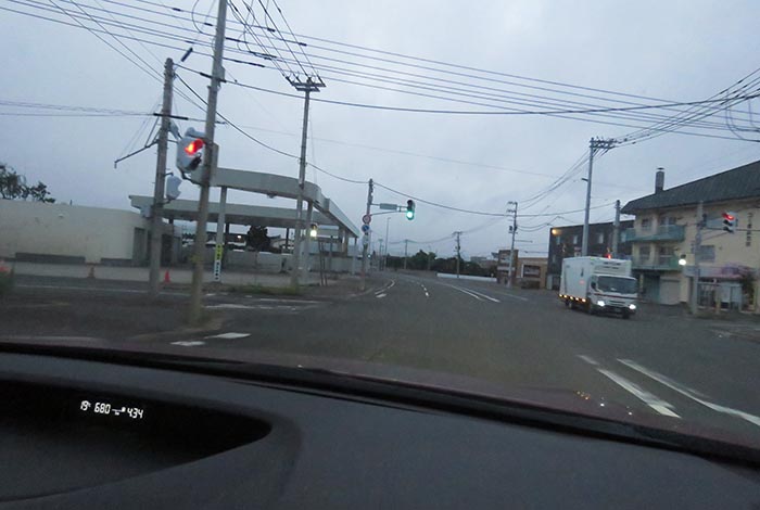 webnews今朝の北見/無加川橋を渡り南大通り交差点方向