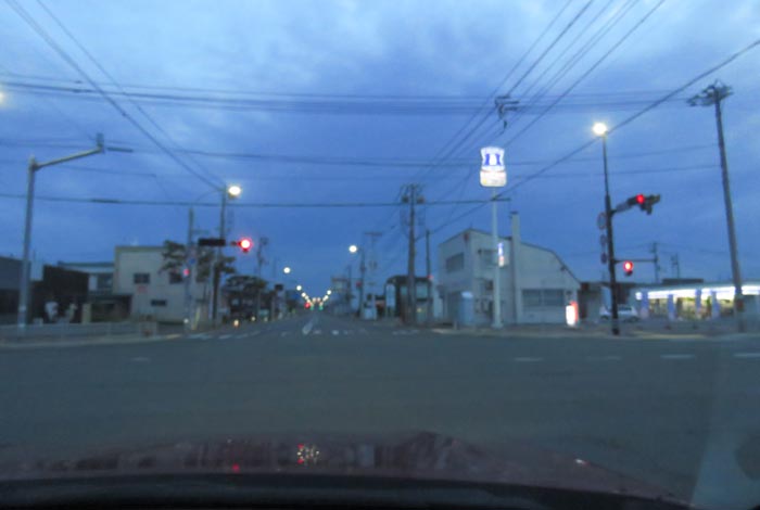 webnews今朝の北見/交差点から奥は常呂方面