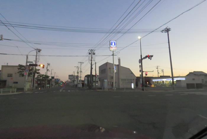 webnews今朝の北見/交差点から奥は常呂方面