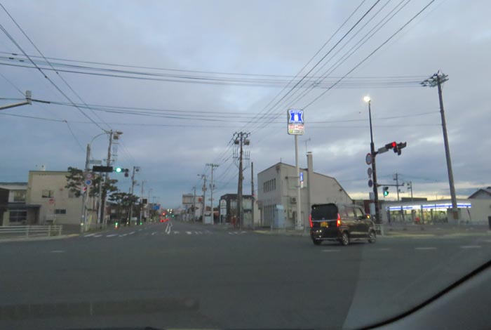webnews今朝の北見/交差点から奥は常呂方面
