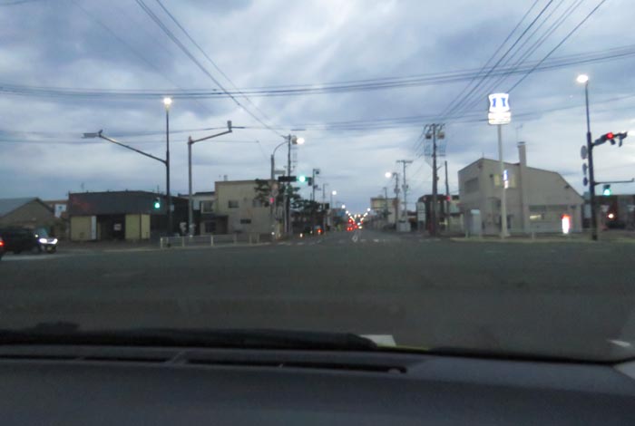 webnews今朝の北見/交差点から奥は常呂方面