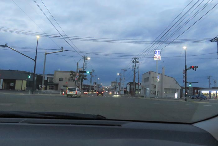 webnews今朝の北見/交差点から奥は常呂方面