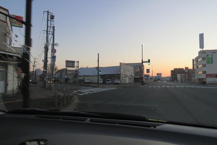 webnews今朝の北見/交差点から北4条通り側のパレスビル方向