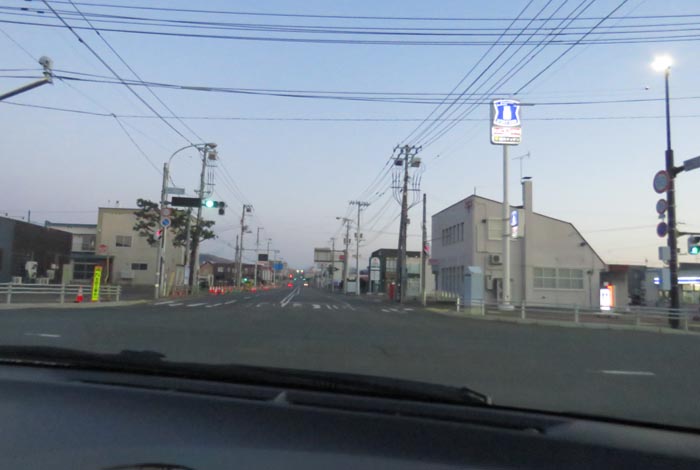 webnews今朝の北見/交差点から奥は常呂方面