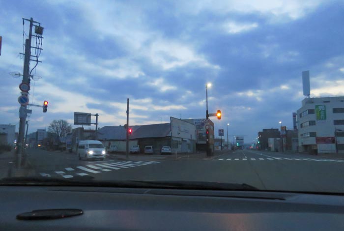 webnews今朝の北見/交差点から北4条通り側のパレスビル方向