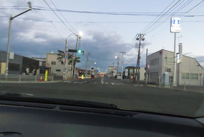 webnews今朝の北見/交差点から奥は常呂方面