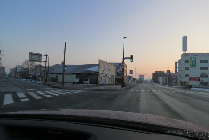 webnews今朝の北見/交差点から北4条通り側のパレスビル方向