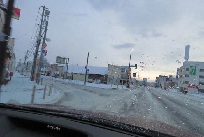 webnews今朝の北見/交差点から北4条通り側のパレスビル方向