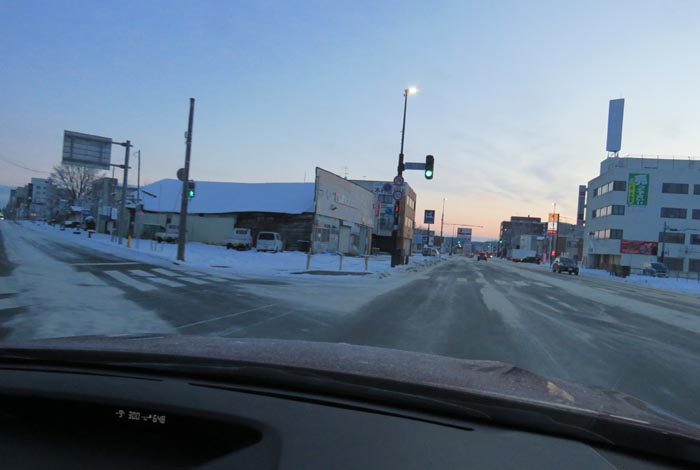 webnews今朝の北見/交差点から北4条通り側のパレスビル方向