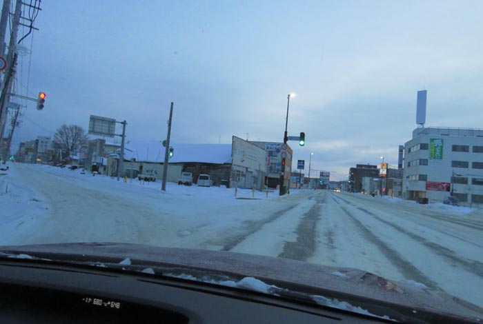 webnews今朝の北見/交差点から北4条通り側のパレスビル方向
